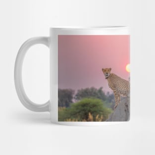 Cheetah at Sunset Mug